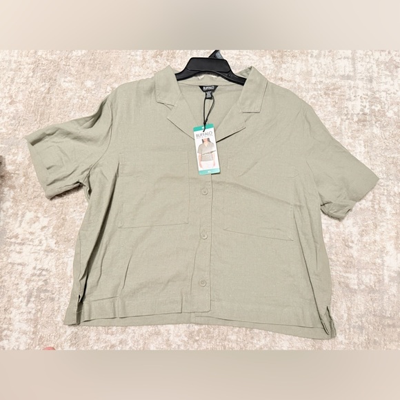 Buffalo David Bitton Other - Buffalo David Bitton Linen Blend Sage Button Down Shirt size XL-NWT